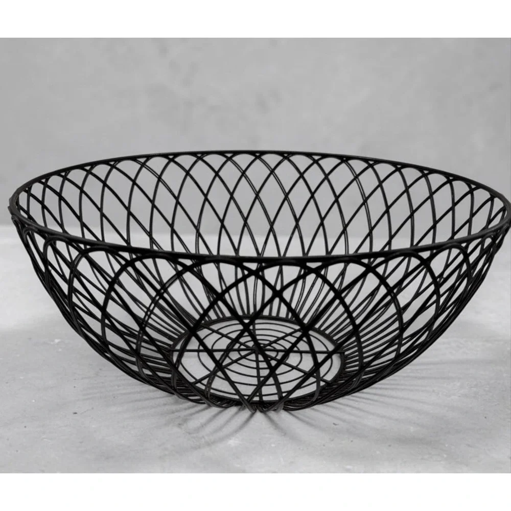 Brown Countertop Fruit Bowl, Wire Basket for Fruits, Breads, Vegetables,Snacks